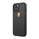 Ferrari On Track Real Carbon Apple iPhone 13 mini karbon hátlap tok, fekete