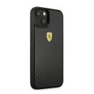 Ferrari On Track Real Carbon Apple iPhone 13 mini karbon hátlap tok, fekete