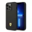 Ferrari Silicone Metal Apple iPhone 14 Pro hátlap tok, fekete