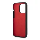 Ferrari Silicone Metal Apple iPhone 14 Pro hátlap tok, fekete