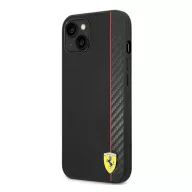   Ferrari Carbon Apple iPhone 14 Plus karbon hátlap tok, fekete