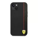 Ferrari Carbon Apple iPhone 14 Plus karbon hátlap tok, fekete