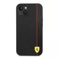   Ferrari Carbon Apple iPhone 14 Plus karbon hátlap tok, fekete