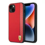   Ferrari Carbon Apple iPhone 14 Plus karbon hátlap tok, piros
