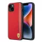 Ferrari Carbon Apple iPhone 14 Plus karbon hátlap tok, piros