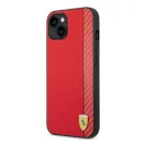 Ferrari Carbon Apple iPhone 14 Plus karbon hátlap tok, piros
