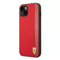   Ferrari Carbon Apple iPhone 14 Plus karbon hátlap tok, piros