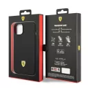 Ferrari Silicone Metal Apple iPhone 14 Plus hátlap tok, fekete