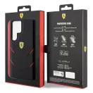 Ferrari Hot Stamp Lines Samsung Galaxy S23 Ultra hátlap tok, fekete
