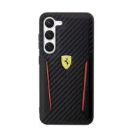   Ferrari Carbon Contrast Edges Samsung Galaxy S23+ karbon hátlap tok, fekete