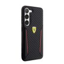 Ferrari Carbon Contrast Edges Samsung Galaxy S23+ karbon hátlap tok, fekete