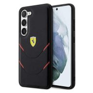   Ferrari Hot Stamp Lines Samsung Galaxy S23+ hátlap tok, fekete