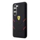 Ferrari Hot Stamp Lines Samsung Galaxy S23+ hátlap tok, fekete