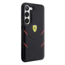 Ferrari Hot Stamp Lines Samsung Galaxy S23+ hátlap tok, fekete