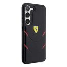 Ferrari Hot Stamp Lines Samsung Galaxy S23 hátlap tok, fekete