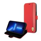 Ferrari On Track Apple iPhone 13 mini karbon flip tok, piros