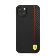   Ferrari On Track Apple iPhone 13 mini karbon hátlap tok, fekete