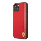 Ferrari On Track Apple iPhone 13 mini karbon hátlap tok, piros