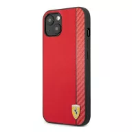  Ferrari On Track Apple iPhone 13 mini karbon hátlap tok, piros