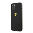 Ferrari Silicone Apple iPhone 13 mini hátlap tok, fekete