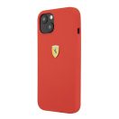 Ferrari Silicone Apple iPhone 13 mini hátlap tok, piros