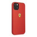 Ferrari Silicone Apple iPhone 13 mini hátlap tok, piros
