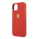 Ferrari Silicone Apple iPhone 13 mini hátlap tok, piros