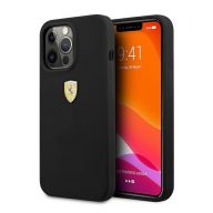 Ferrari Silicone Apple iPhone 13 Pro Max hátlap tok, fekete