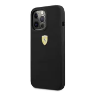 Ferrari Silicone Apple iPhone 13 Pro Max hátlap tok, fekete
