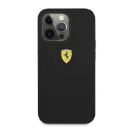 Ferrari Silicone Apple iPhone 13 Pro Max hátlap tok, fekete