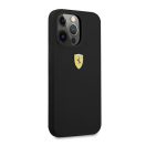 Ferrari Silicone Apple iPhone 13 Pro Max hátlap tok, fekete