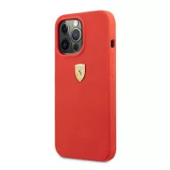 Ferrari Silicone Apple iPhone 13 Pro Max hátlap tok, piros