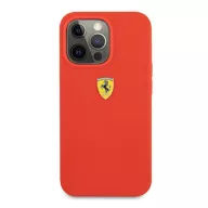 Ferrari Silicone Apple iPhone 13 Pro Max hátlap tok, piros