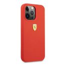 Ferrari Silicone Apple iPhone 13 Pro Max hátlap tok, piros