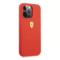 Ferrari Silicone Apple iPhone 13 Pro Max hátlap tok, piros