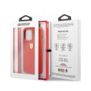 Ferrari Silicone Apple iPhone 13 Pro Max hátlap tok, piros