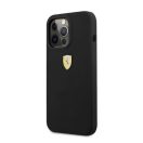 Ferrari Silicone Apple iPhone 13 Pro Magsafe hátlap tok, fekete
