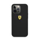 Ferrari Silicone Apple iPhone 13 Pro Magsafe hátlap tok, fekete