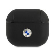   BMW Geniune Leather Silver Logo Apple AirPods 3 szilikon tok, fekete