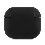   BMW Geniune Leather Silver Logo Apple AirPods 3 szilikon tok, fekete