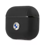   BMW Geniune Leather Silver Logo Apple AirPods 3 szilikon tok, fekete