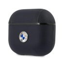 BMW Geniune Leather Silver Logo Apple AirPods 3 szilikon tok,  kék
