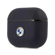   BMW Geniune Leather Silver Logo Apple AirPods 3 szilikon tok,  kék