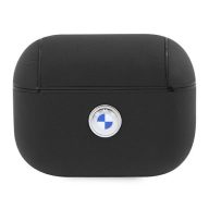   BMW Geniune Leather Silver Logo Apple AirPods Pro 2 szilikon tok, fekete