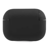   BMW Geniune Leather Silver Logo Apple AirPods Pro 2 szilikon tok, fekete