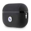 BMW Geniune Leather Silver Logo Apple AirPods Pro 2 szilikon tok, fekete
