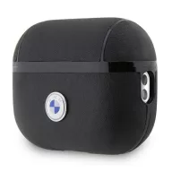   BMW Geniune Leather Silver Logo Apple AirPods Pro 2 szilikon tok, fekete