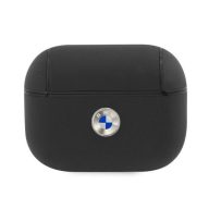   BMW Geniune Leather Silver Logo Apple AirPods Pro szilikon tok, fekete