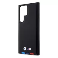   BMW Leather Stamp Tricolor Samsung S23 Ultra hátlap tok, fekete