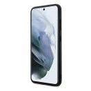 BMW Leather Stamp Tricolor Samsung S23+ hátlap tok, fekete